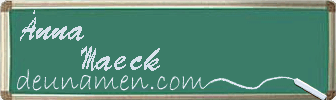 Änna Maeck Visitenkarte